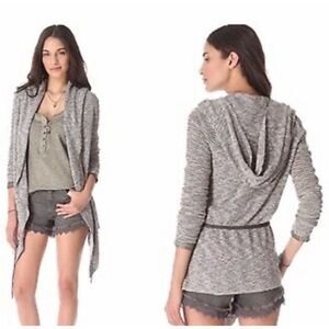 Free people for keeps hood Asymmetrical cardigan
